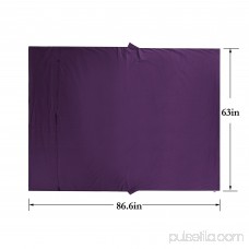 WEANAS 2 Person Lightweight Warm Roomy Combed Cotton Sleeping Bag Liner, Double Travel Sheet Sleep Sack, Rectangular 86.6 X 63, Comfortable, for Travel, Youth Hostels, Picnic (Purple)